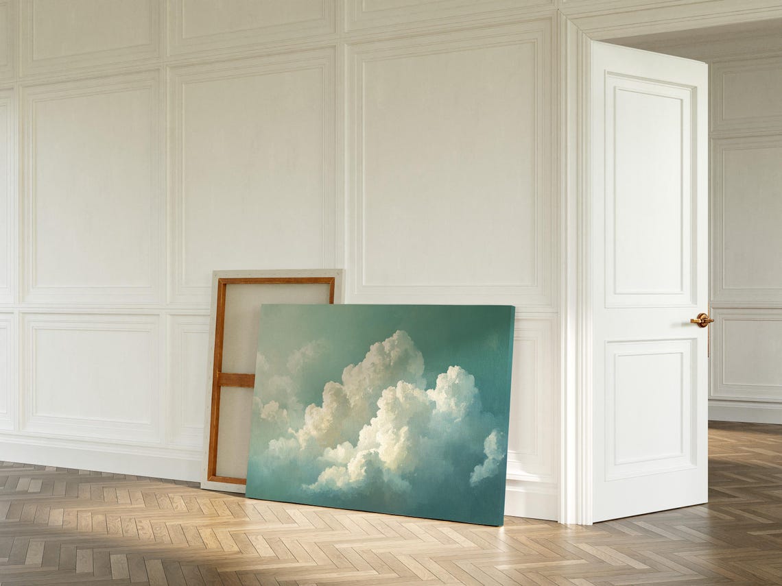 Bright Cloudscape Wall Art With Soft Blue Sky And White Clouds For Modern Tranquil Or Nature Inspired Home And Office Decor - Image 4