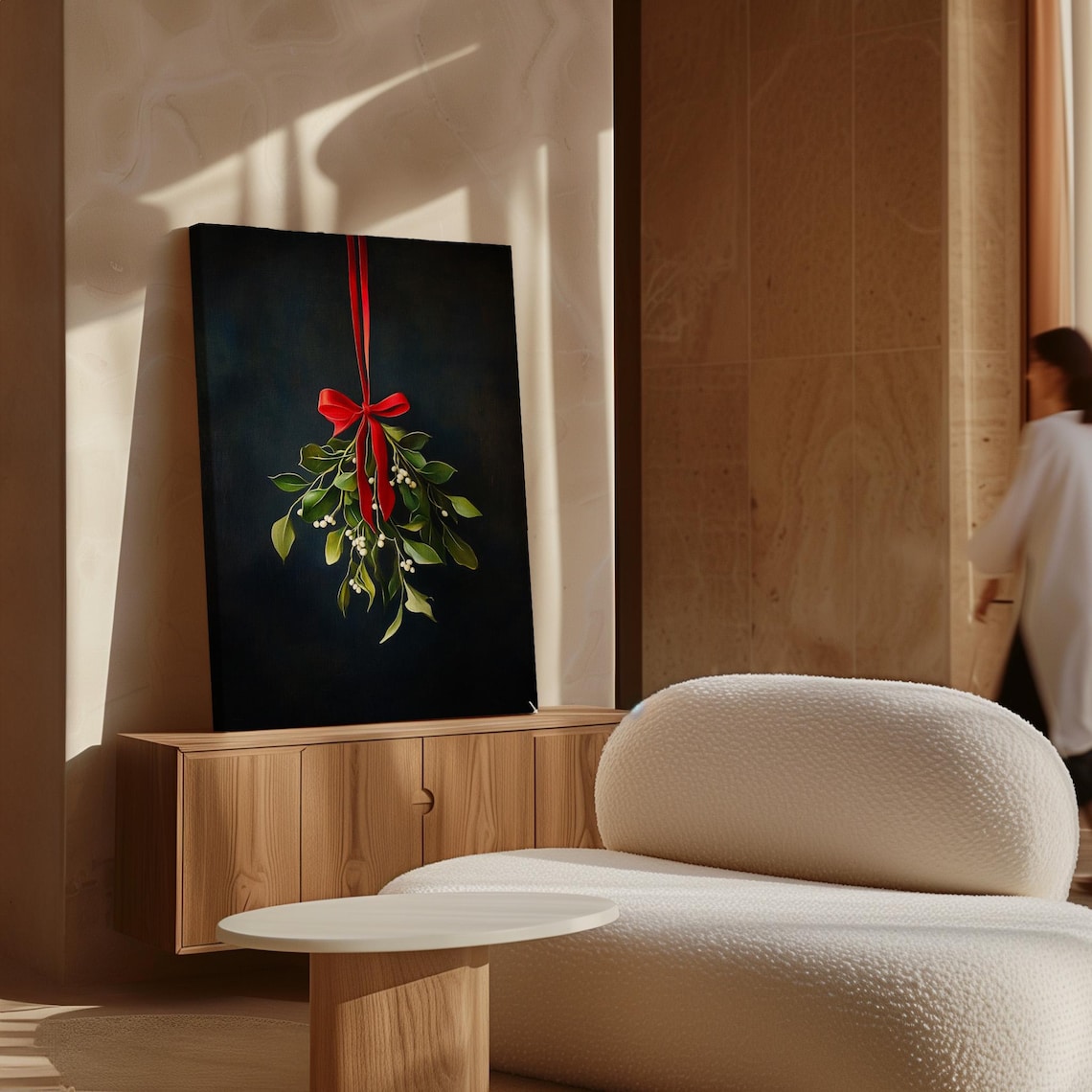 Classic Mistletoe Art, Festive Holiday Wall Decor - Image 7
