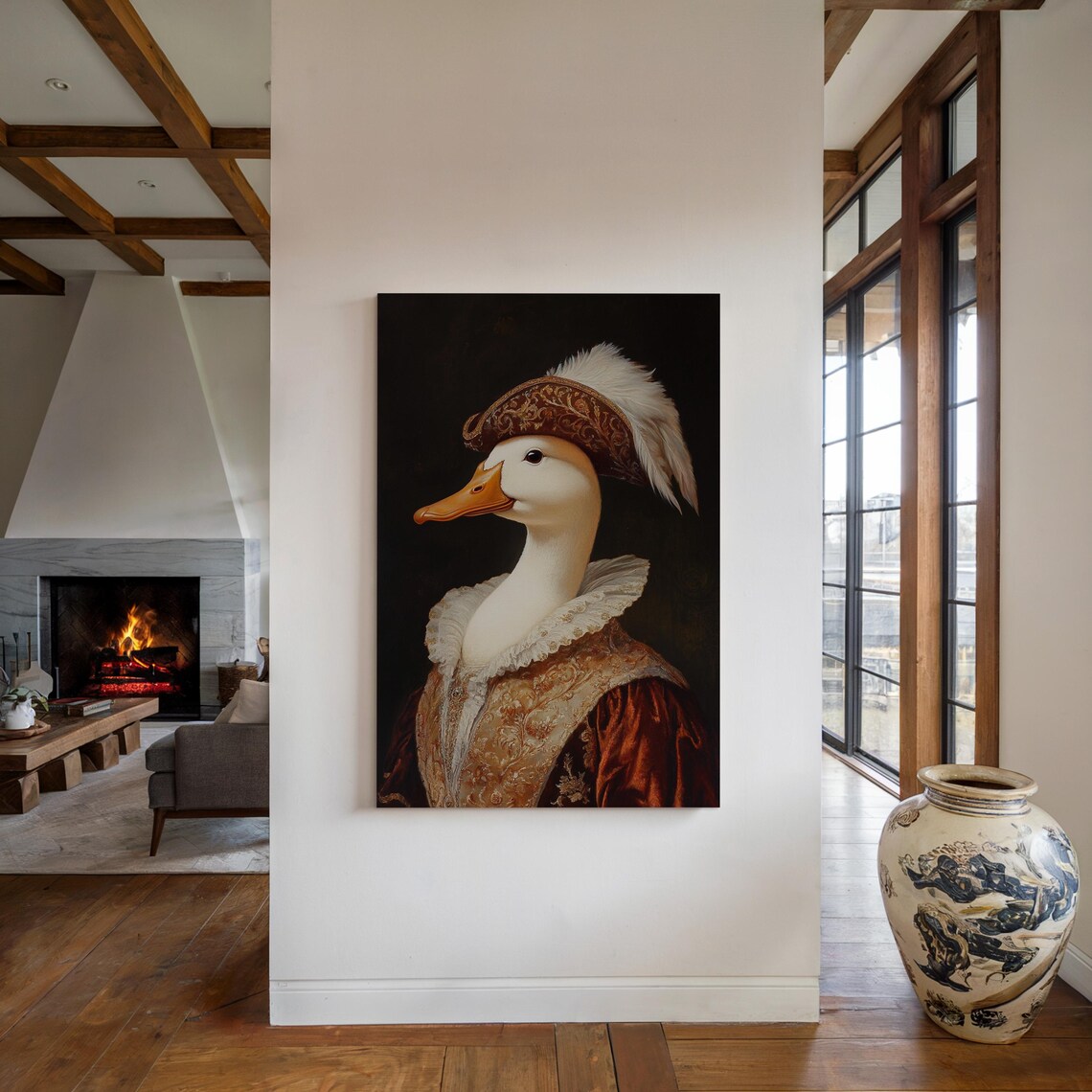 Regal Duck Portrait Aristocratic Vintage Attire Noble Animal Poster - Image 4