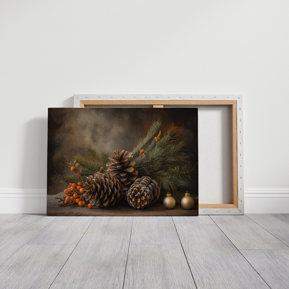 Rustic Holiday Pinecone And Evergreen Arrangement - Image 3