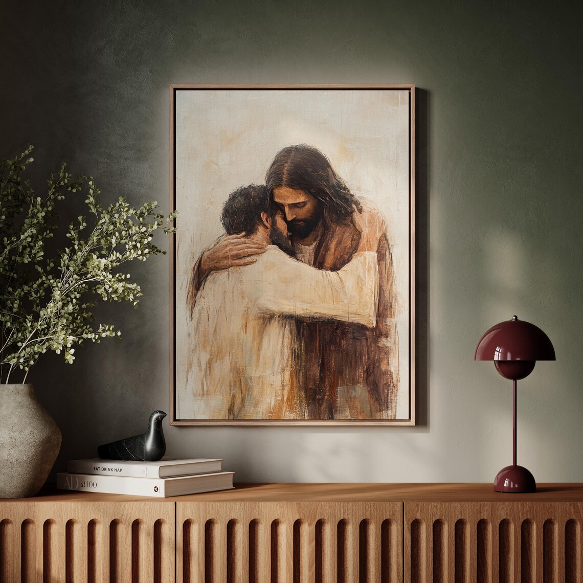 Jesus Embracing Man Christian Wall Art, Forgiveness - Image 7