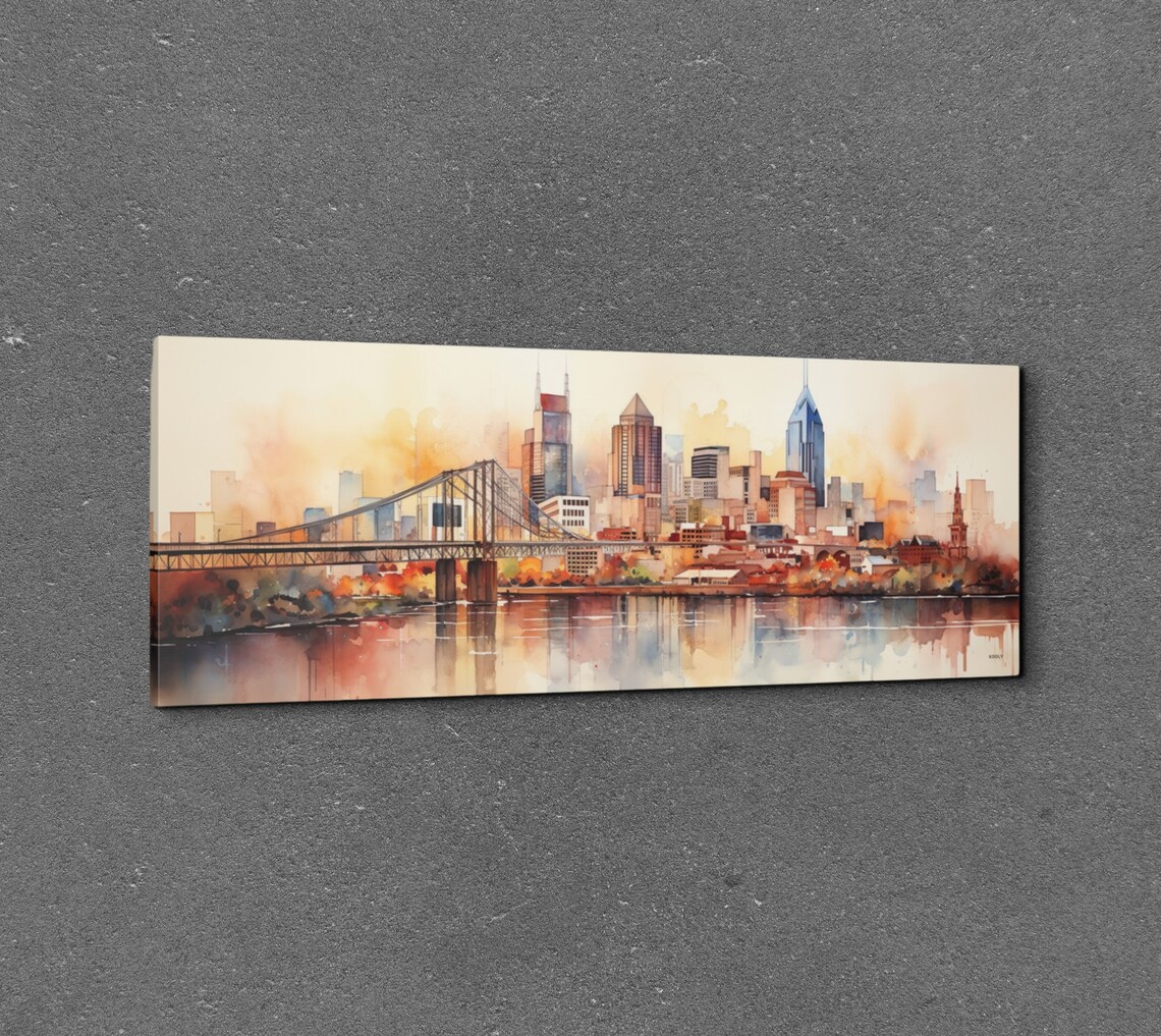 Nashville Skyline Panoramic Poster Print - Image 3