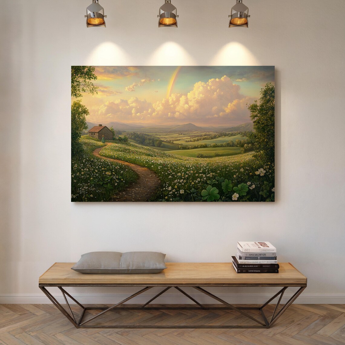 Enchanting Sunset Countryside Wall Art, Rustic Landscape - Image 7