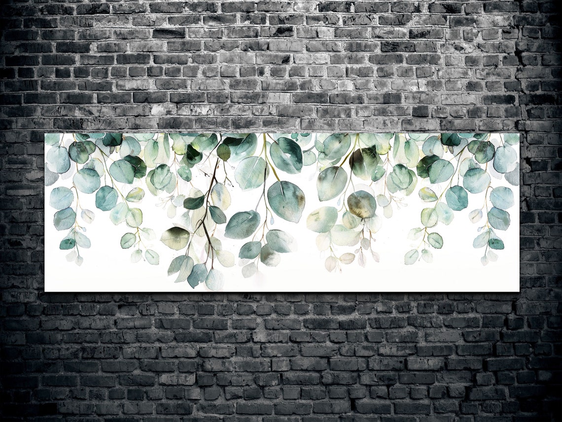Watercolor Hanging Eucalyptus Vines in Soft Sage Green Poster - Image 2