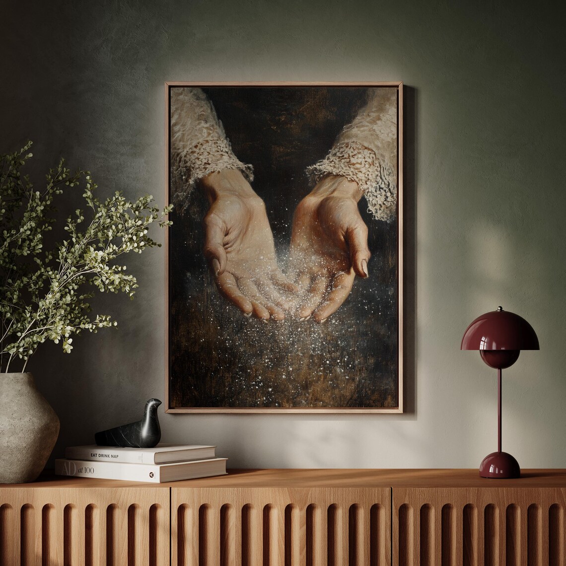 Sparkling Hands Art, Vintage Fantasy Wall Decor