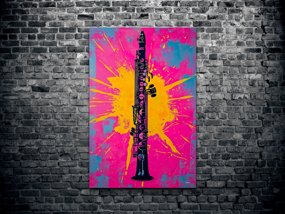 Pop Art Clarinet Art Print - Image 2