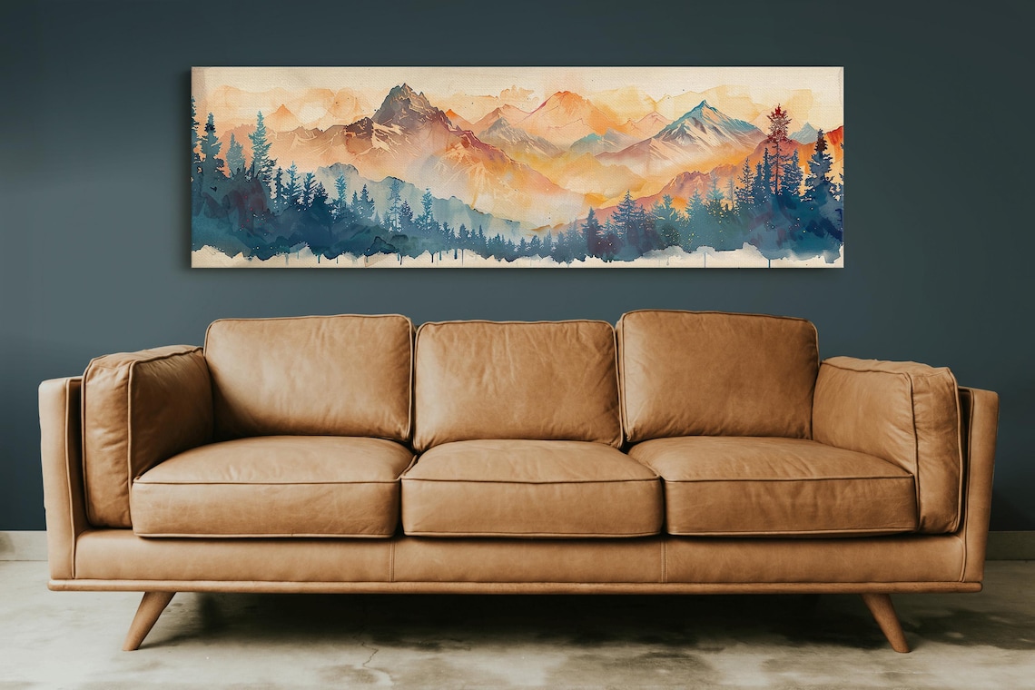 Cascade Mountain Range - Mid Century Modern Art Print - Image 6