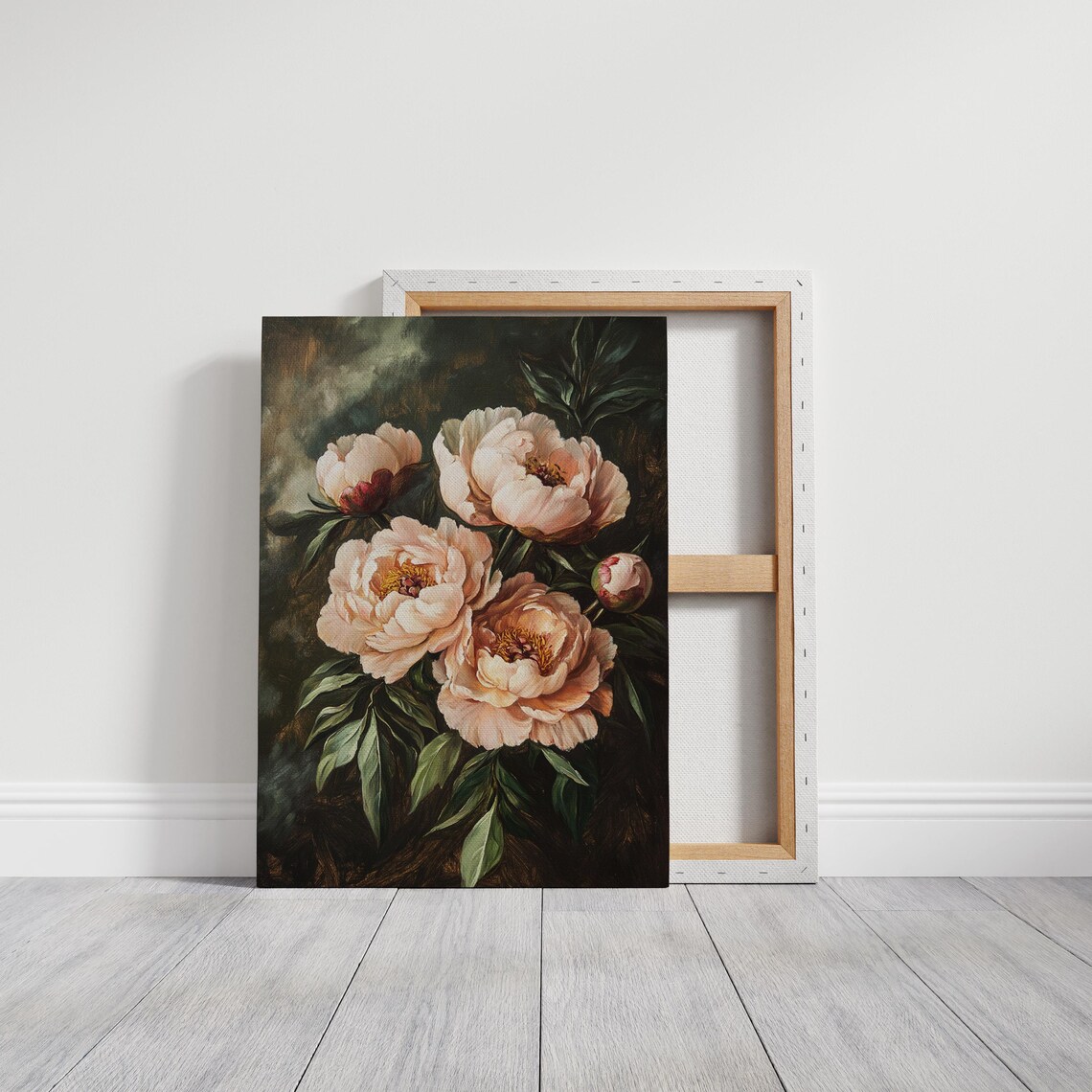 Romantic Peony Vintage Oil Painting Style Art Print - Image 5