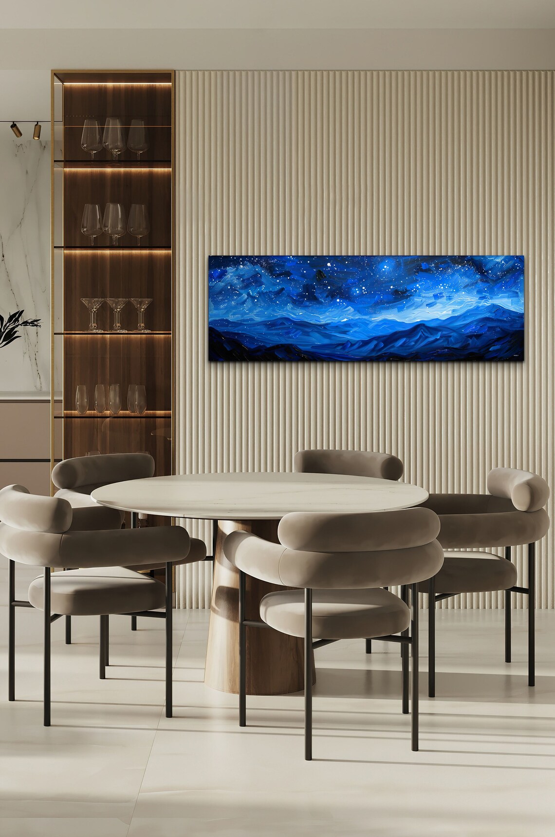 Starry Night Sky, Stars Over the Mountain Skyline - Image 5