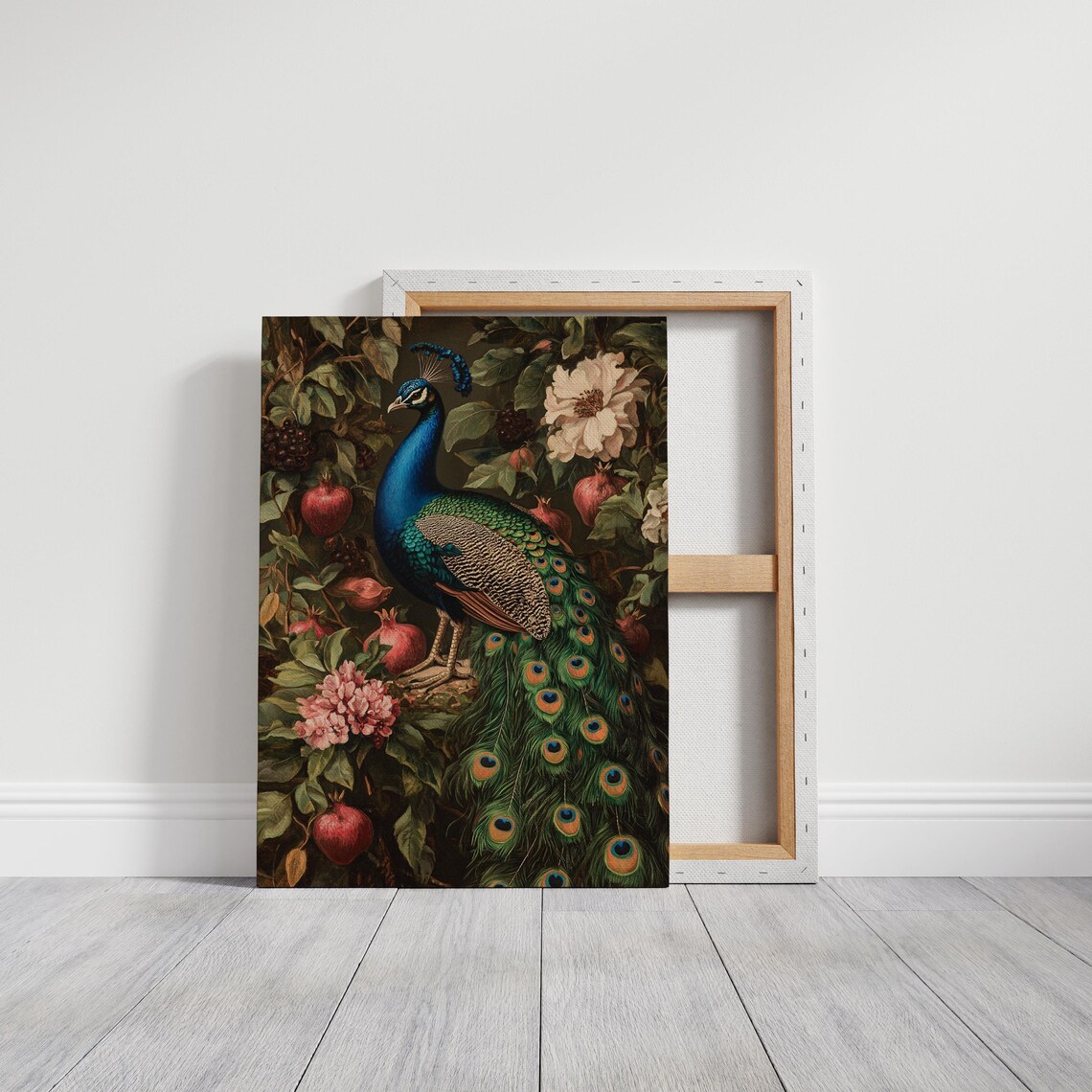 Majestic Peacock Amidst Lush Foliage, Nature Art - Image 6