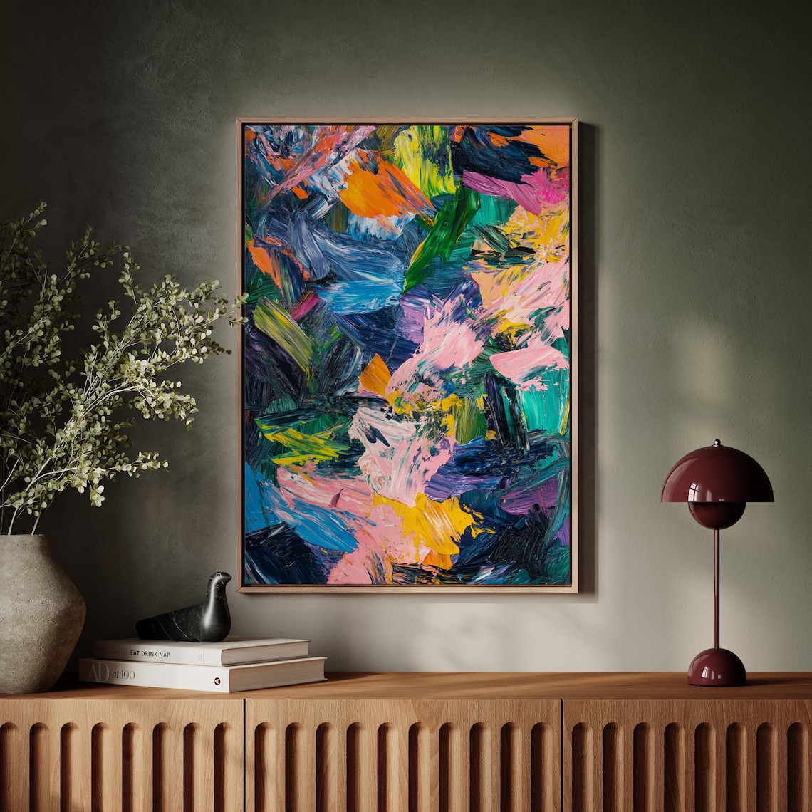Vivid Abstract Expressionism, Modern Wall Art Print - Image 6