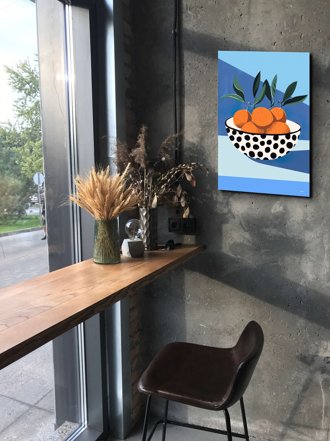 Minimalist Oranges, Mid-Century Modern Kitchen Art - Image 3
