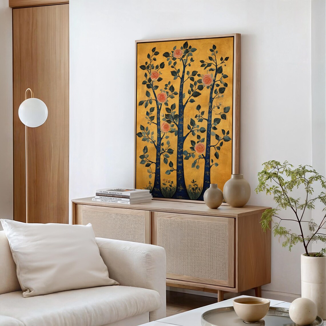 Red Rose Romantic Floral Painting, Elegant Decor - Image 5