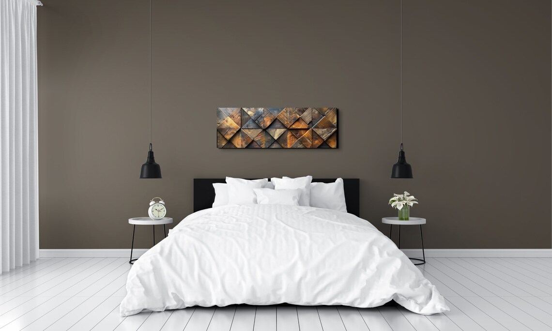 Wood Pattern Style Art Print, Panoramic Decor - Image 3