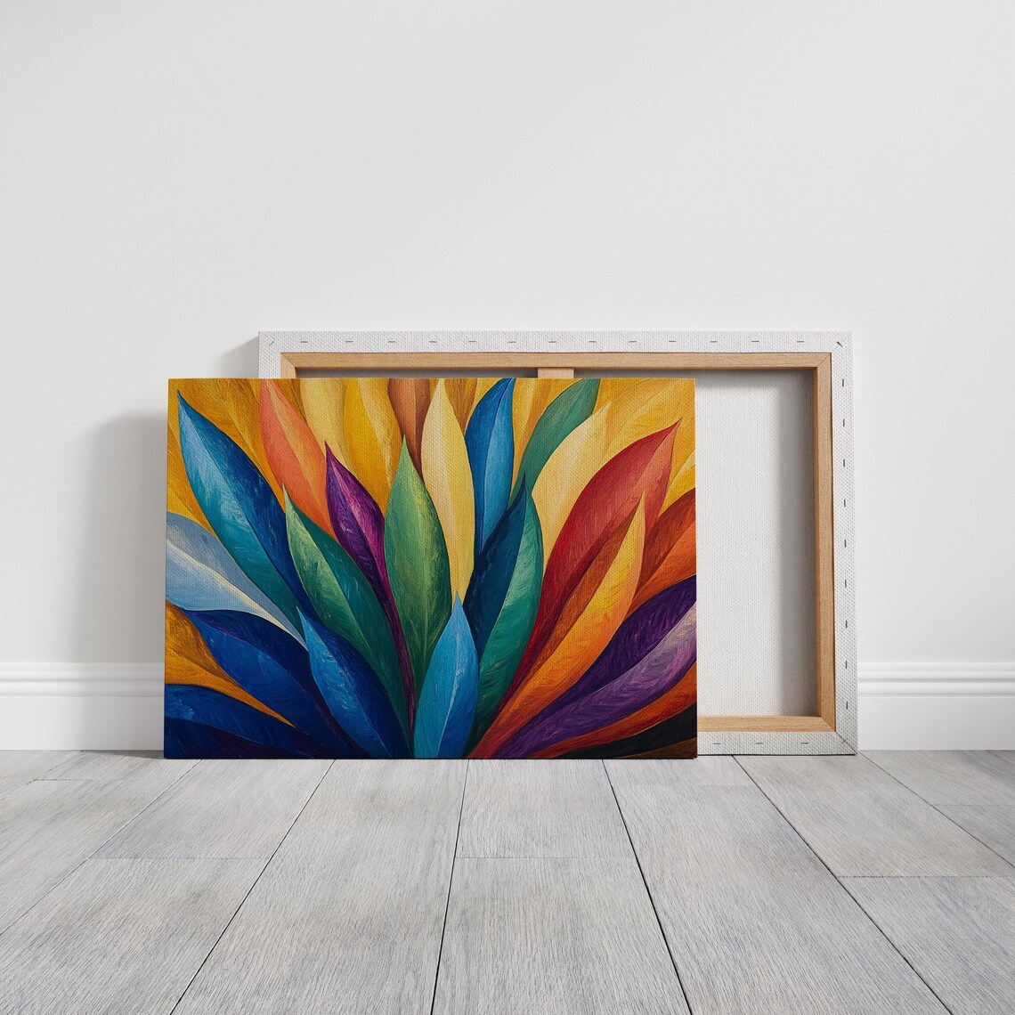 Abstract Leaves Art Print, Modern Boho Style - Image 3