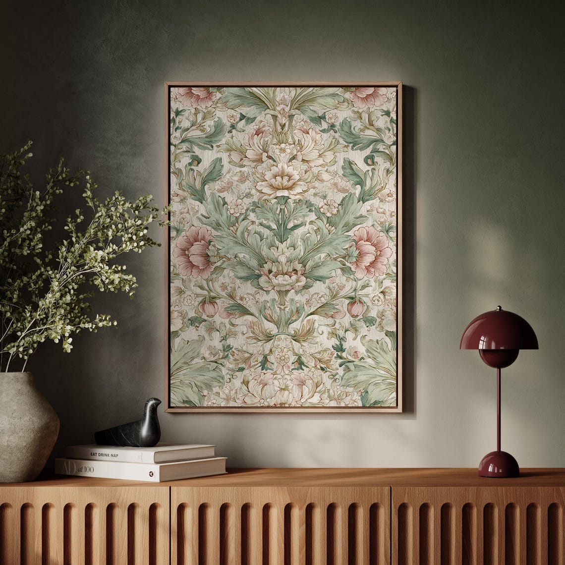 William Morris Style Vintage Floral Botanical Wallpaper Poster