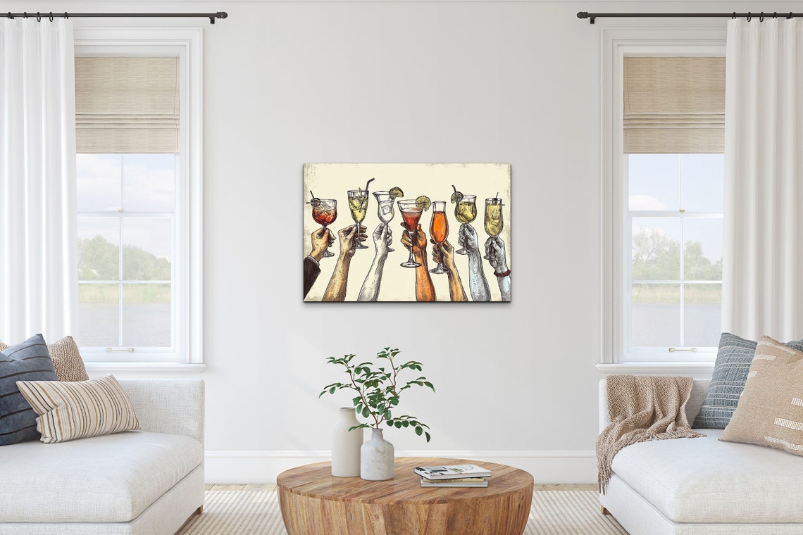 Cheers Boho Minimalist Art Print - Image 4