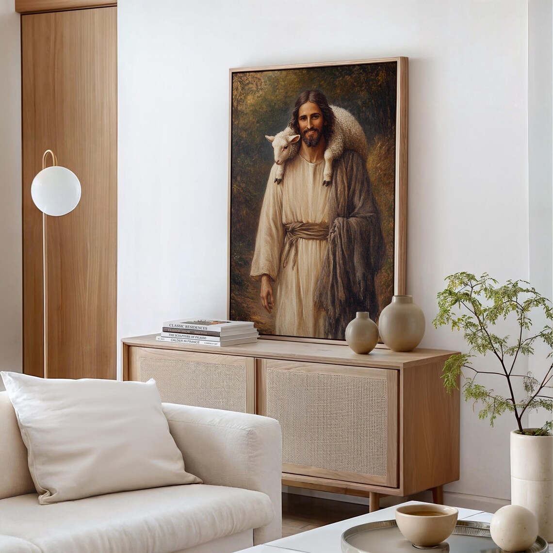 Jesus Carrying A Lamb, Heartwarming Christian Art - Image 6