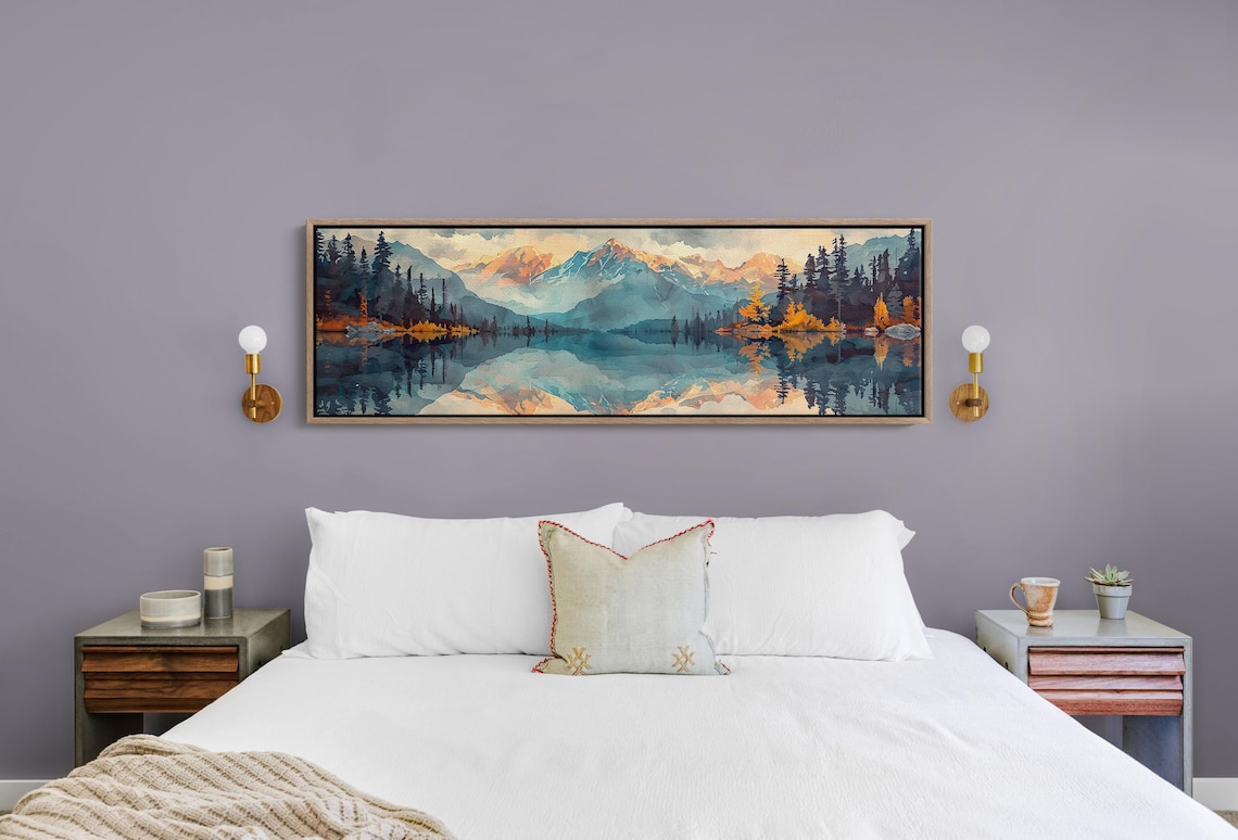 Panoramic Mid-Century Modern Mountain Art Print - Image 5