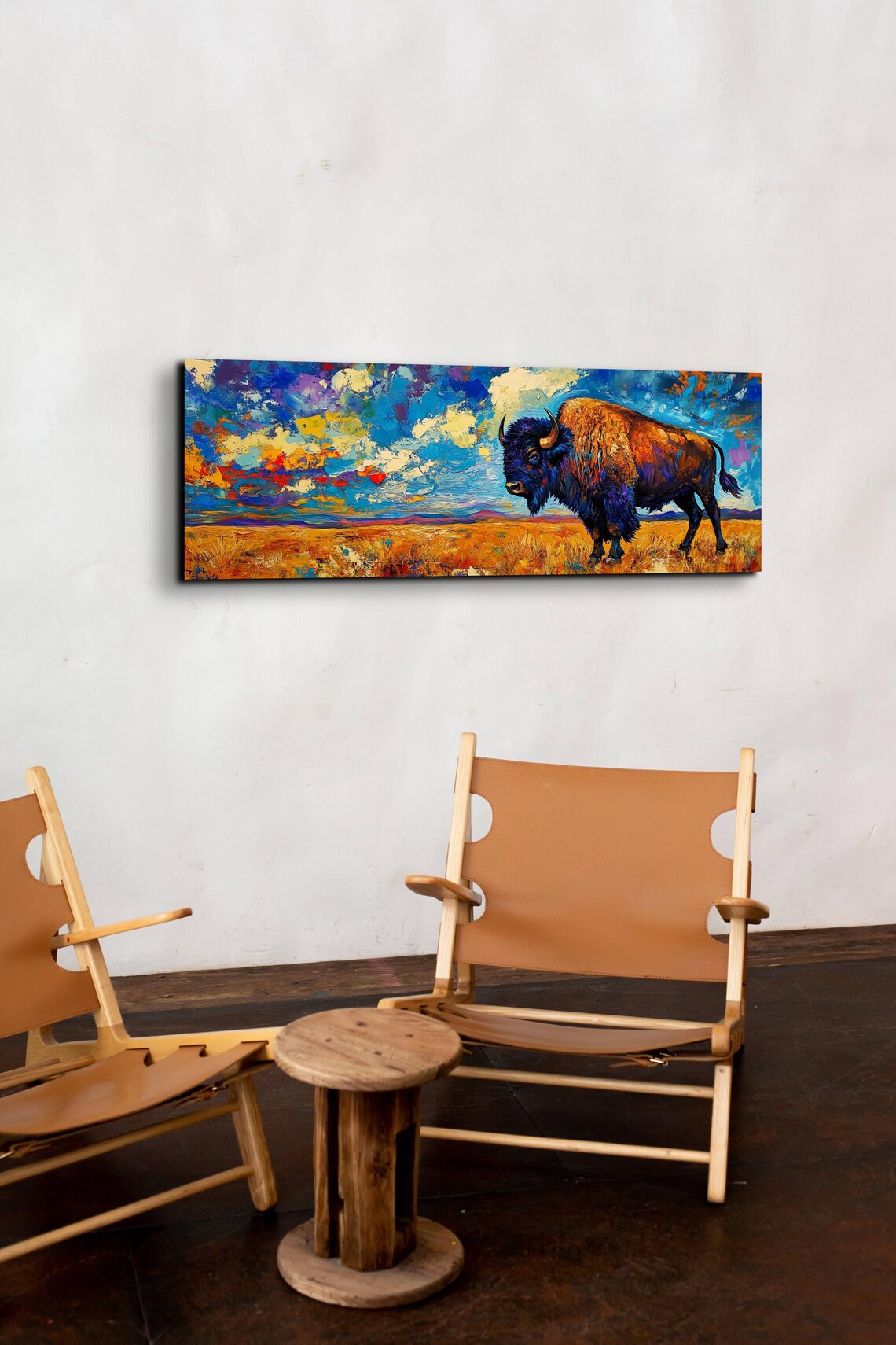 Panoramic Bison Buffalo Landscape Art Print - Image 5