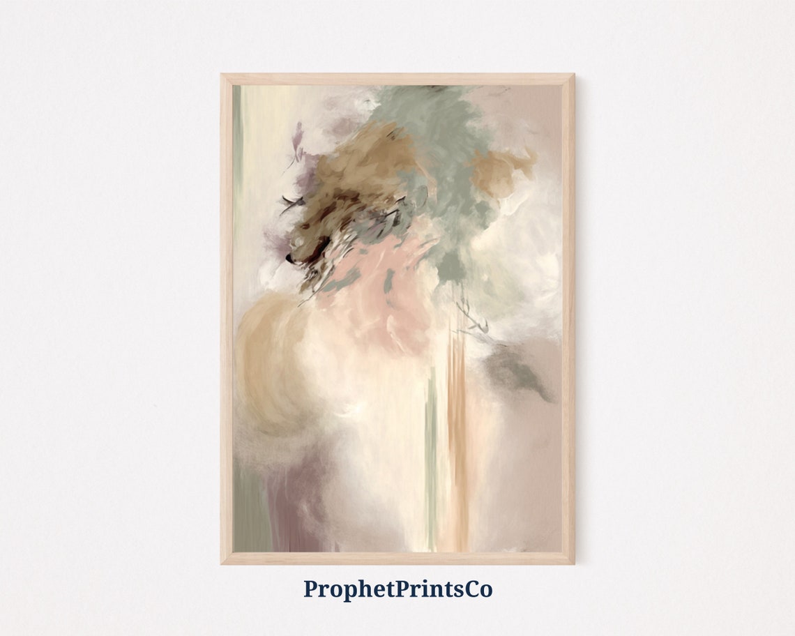 Abstract Boho Poster Print Mid Century Modern Wall Art Cute Original Gift Neutral Home Dcor Wall Art Digitial