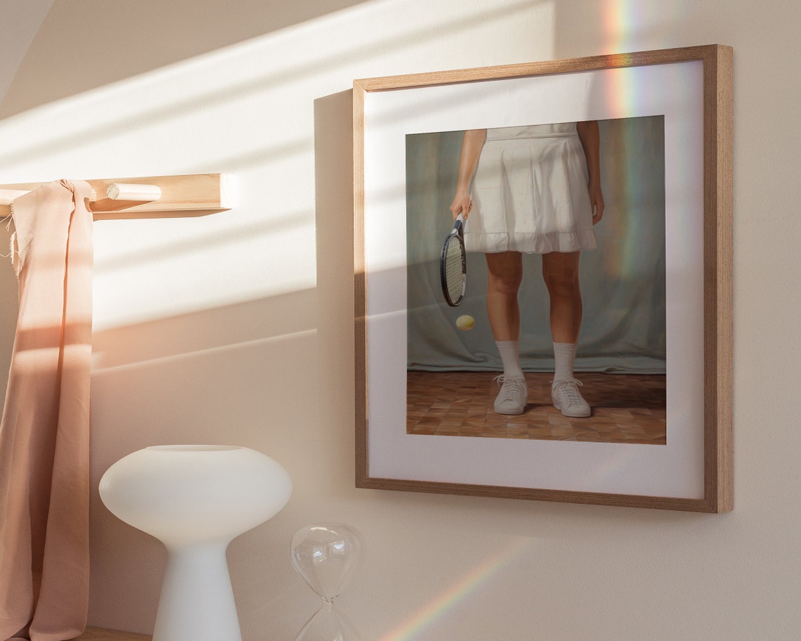 90s Tennis Poster Print Vintage Tennis Wall Art Aesthetic Tennis Ball Sports Poster Home Dcor Wall Art - Image 3