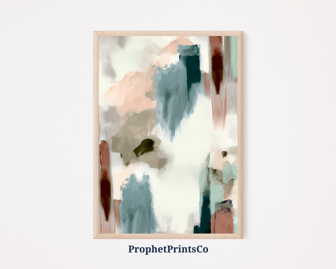 Abstract Boho Poster Print Mid Century Modern Wall Art Cute Original Gift Neutral Home Dcor Wall Art Digitial