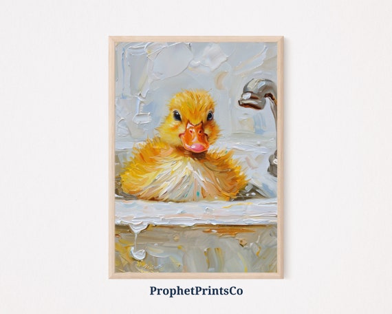 Cute Duck Poster Print Nursery Wall Art Animal Lover Gift Kids Room Home Dcor Wall Art
