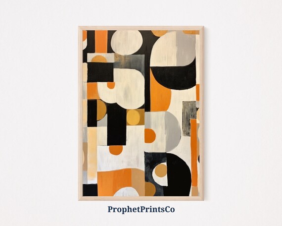 Mid Century Modern Abstract Print Geometric Wall Art Modern Art Prints Minimalist Home Dcor Wall Art
