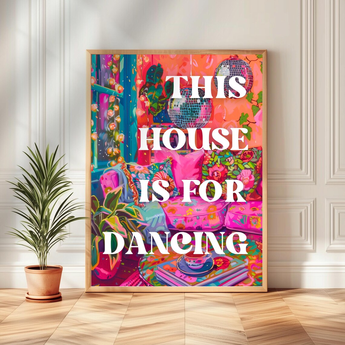 This House Is For Dancing Custom Quote Art Print