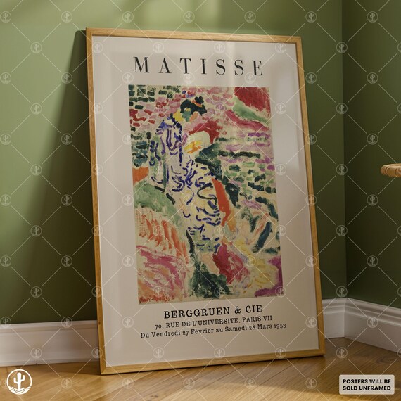 Matisse Colorful Fauvist Nude Figure Berggruen 1953 Exhibition Poster
