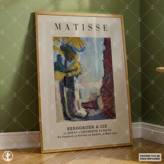 Henri Matisse Paris 1953 Exhibition Fauvist Landscape Poster