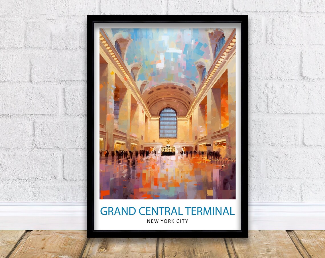 Grand Central Terminal New York City Concourse Interior Poster