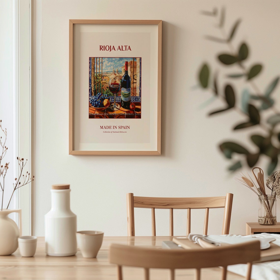 Rioja Alta Spanish Red Wine Bottle Glass Tile Art Kitchen Poster - Image 3
