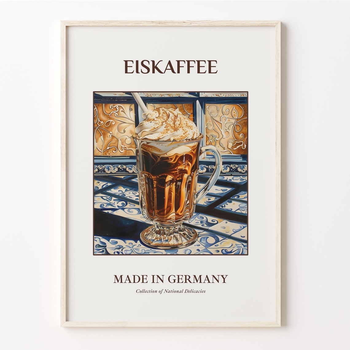 Eiskaffee German Iced Coffee National Delicacy Drink Art Poster