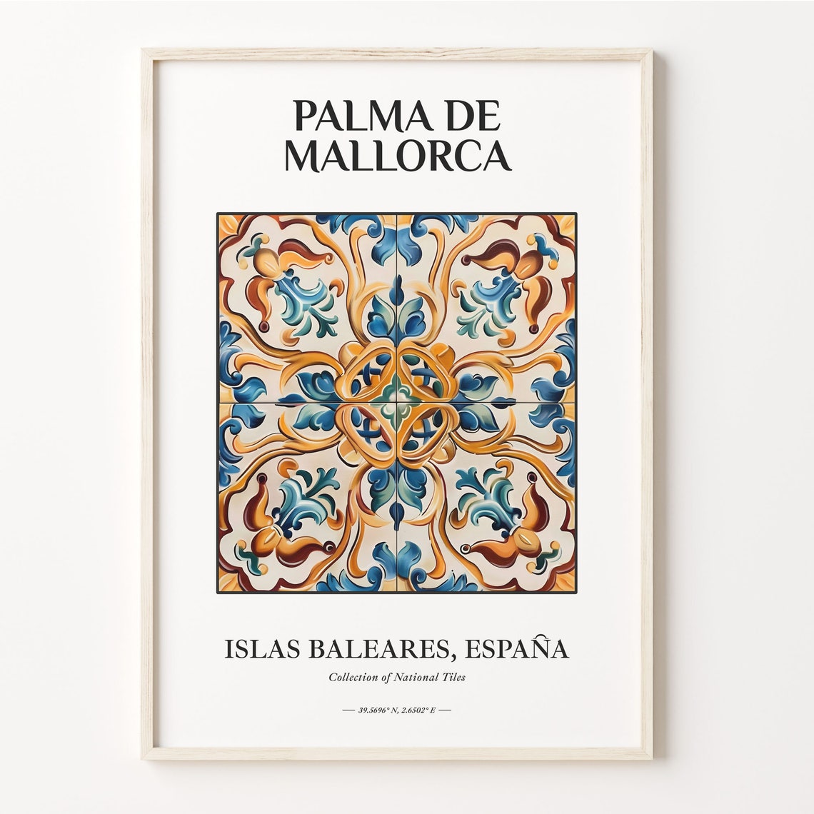 Palma de Mallorca Balearic Islands Tile Pattern Art Print Spain