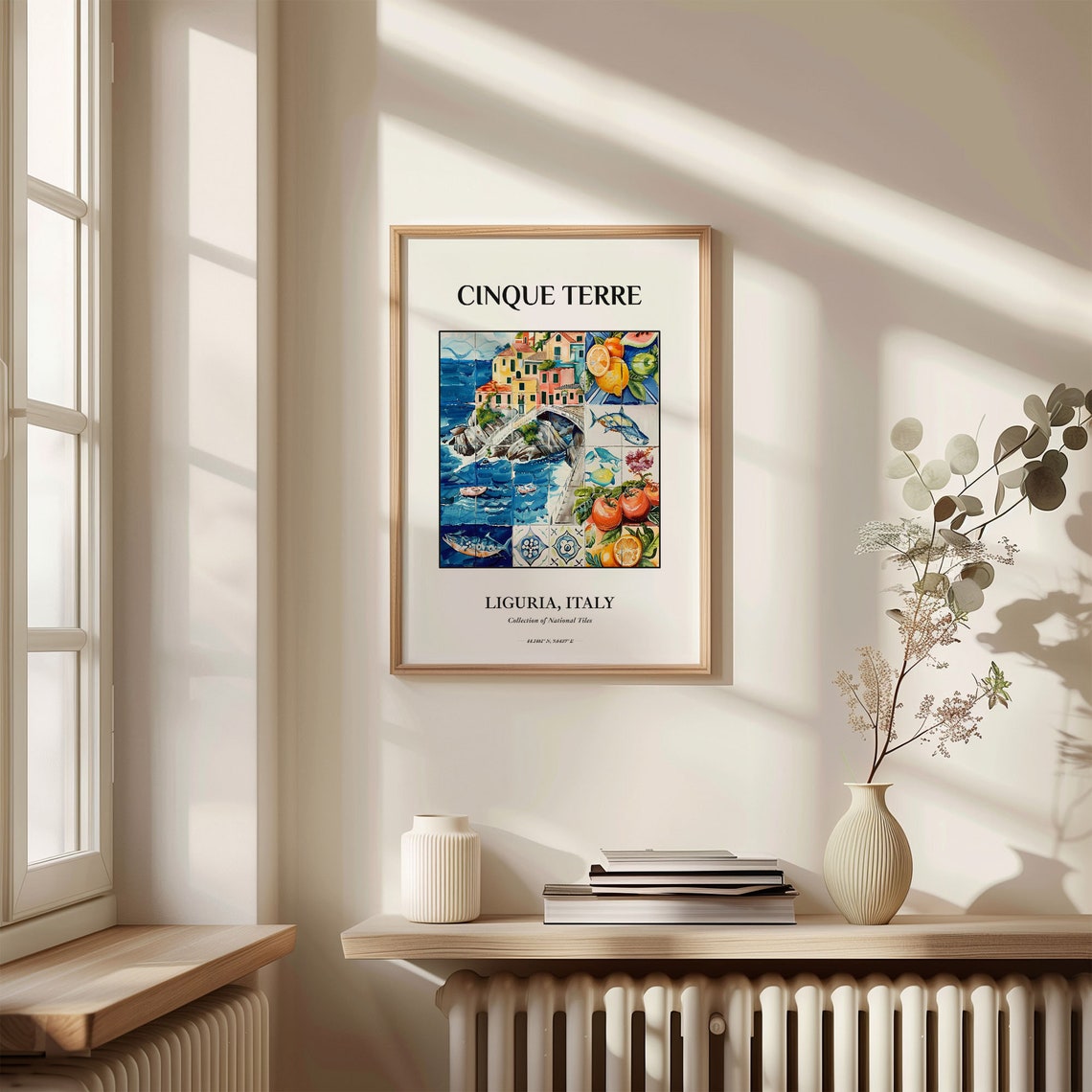 Cinque Terre Liguria Italy Coastal Village Seafood Tile Mural Poster - Image 3