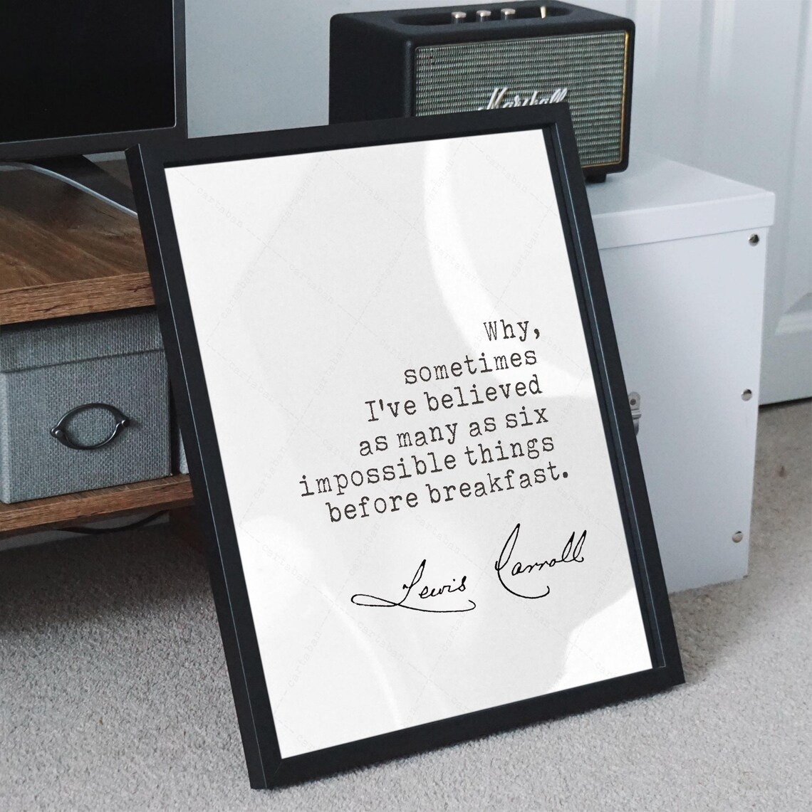 Alice In Wonderland Quote Art Print, Reading Nook Decor - Image 4