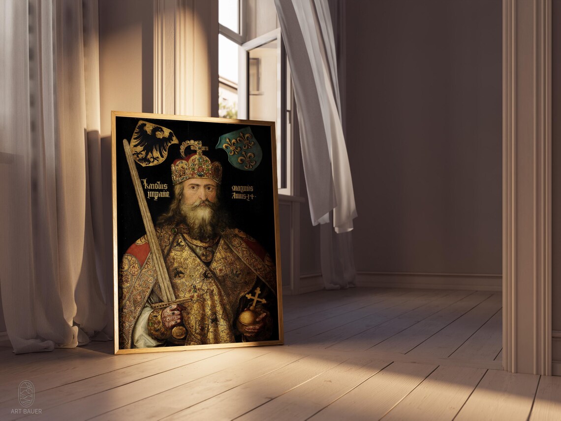 Charlemagne Emperor Crowned Sword Orb Albrecht Durer Portrait Poster - Image 3