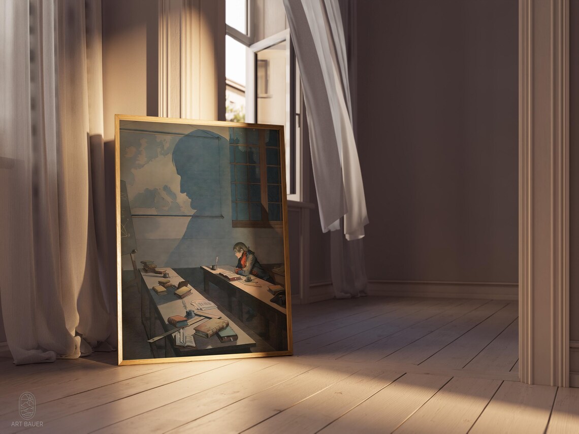 Young Napoleon Bonaparte in Brienne, French Portrait Art Print - Image 5