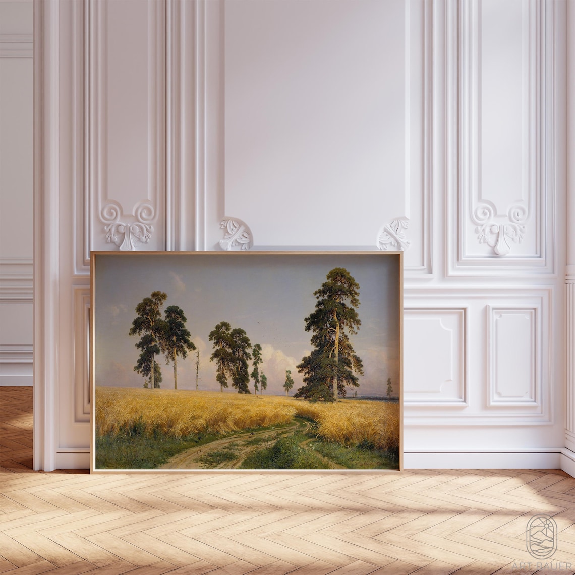 Ivan Shishkin Rye 1878 Golden Wheat Field Tall Pines Nature Art Poster - Image 4