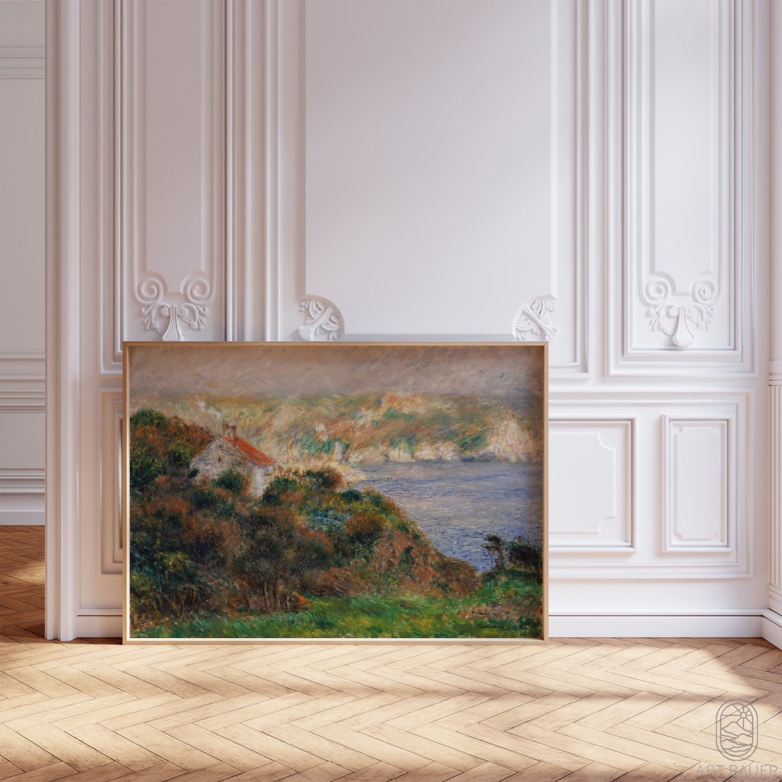 Fog On Guernsey Auguste Renoir Vintage Oil Painting Coastal Art Print Bathroom Decor Foggy Landscape 1883 Poster Print - Image 4