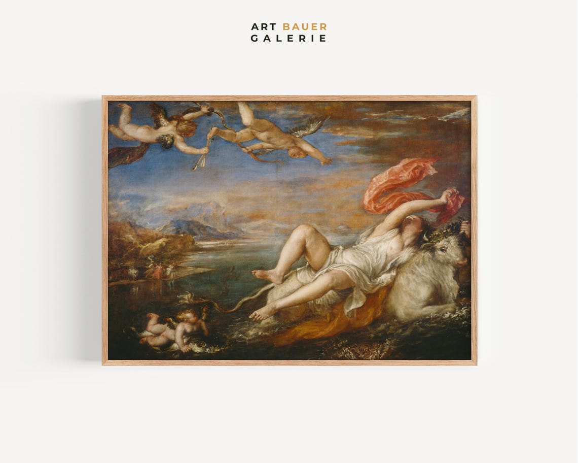 Titian Rape Of Europa 1562 Venetian Mythology Masterpiece Art Poster - Image 5