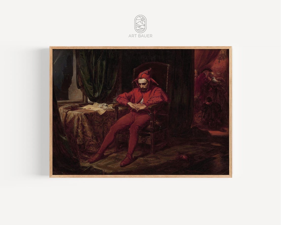 Stanczyk Jan Matejko 1862 Polish Masterpiece Famous Artwork Polish Jester Museum Art Poster Print
