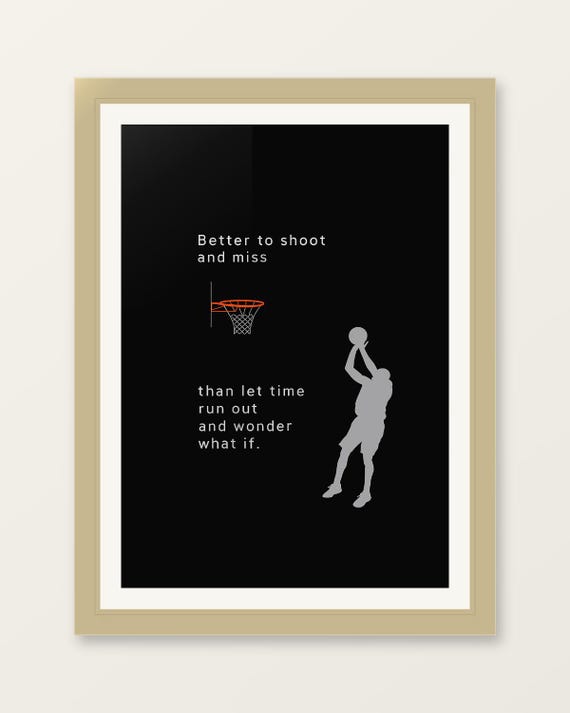 Motivational Basketball Poster Shoot Your Shot Inspiring Wall Art
