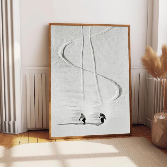 Vintage Snowboard Poster Vintage Snowboard Print Black And White Snowboard Poster Gift For Snowboard Lover