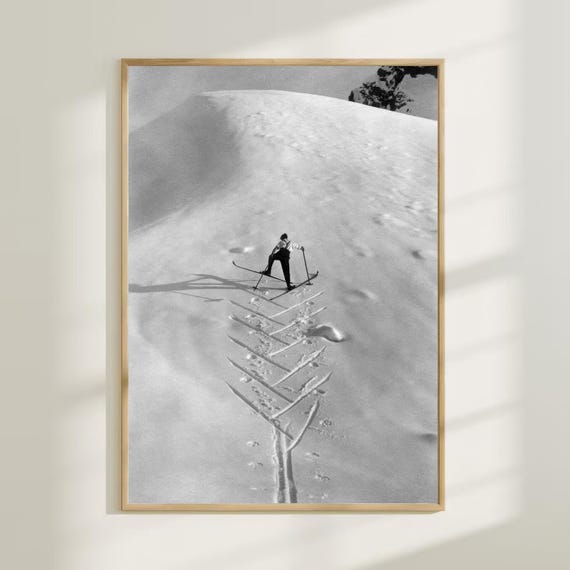 Vintage Snowboard Poster Vintage Snowboard Print Black And White Snowboard Poster Gift For Snowboard Lover