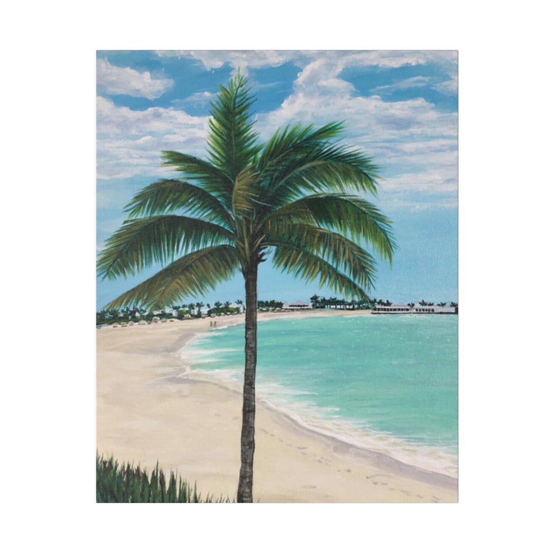 Tropical Palm Tree White Sand Beach Turquoise Ocean Summer Poster - Image 5
