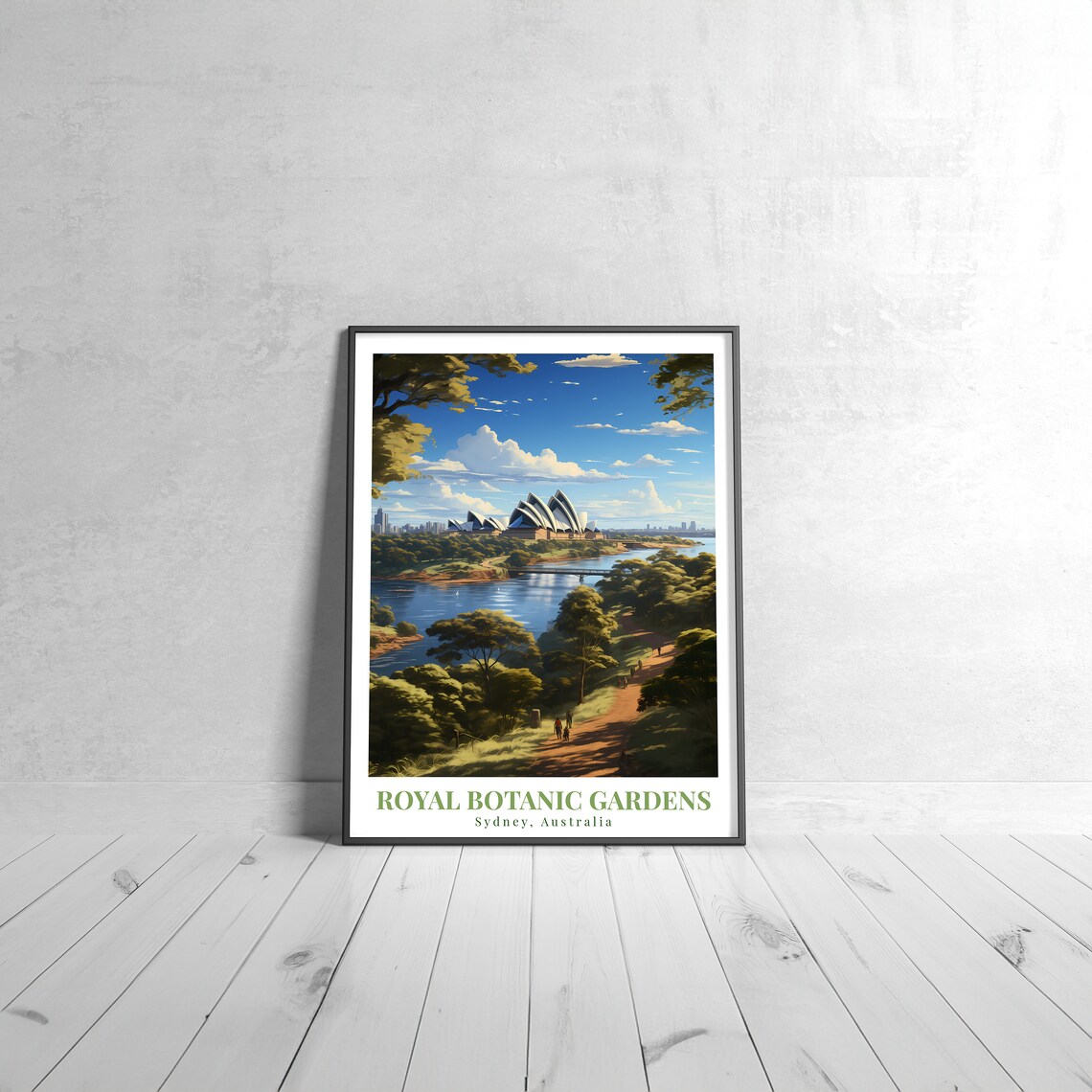 Royal Botanic Gardens Vintage Travel Poster, Sydney