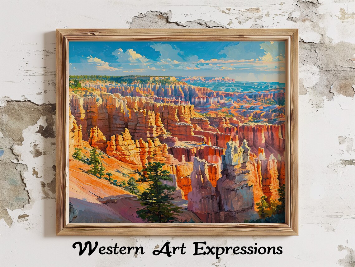 Bryce Canyon Hoodoos Rustic Utah Landscape Art Print
